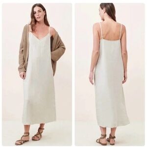 Jenni Kayne Linen Breeze Slip Dress in Natural Medium
